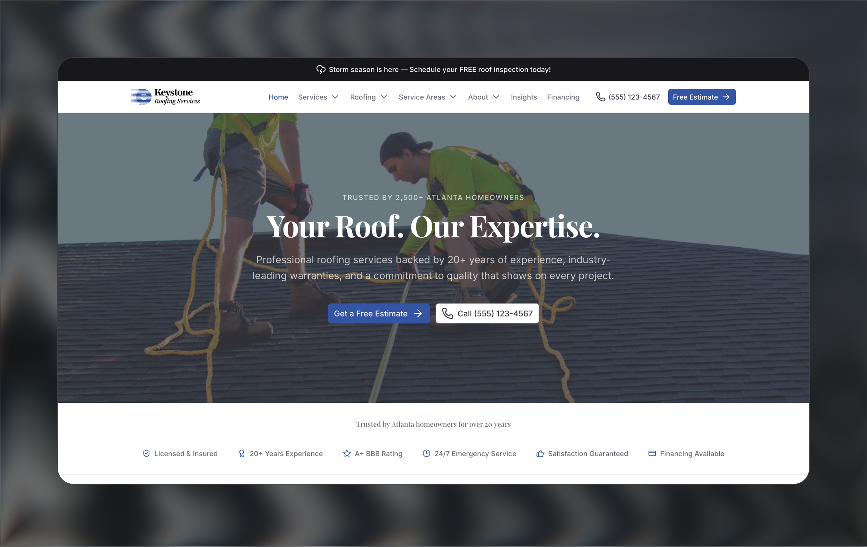 Roofing Contractor Template